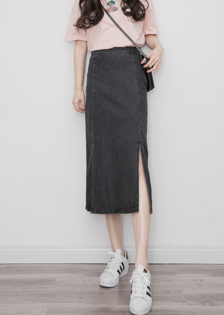 Denim Skirt High-waisted skirt denim skirt four se