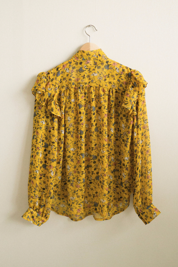 NEW FASHION LADY GIRL Blouse Autumn Blouse Yellow 