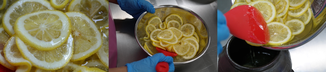 NEW HONEY CITRON TEA Sliced ​​in a green glass jar