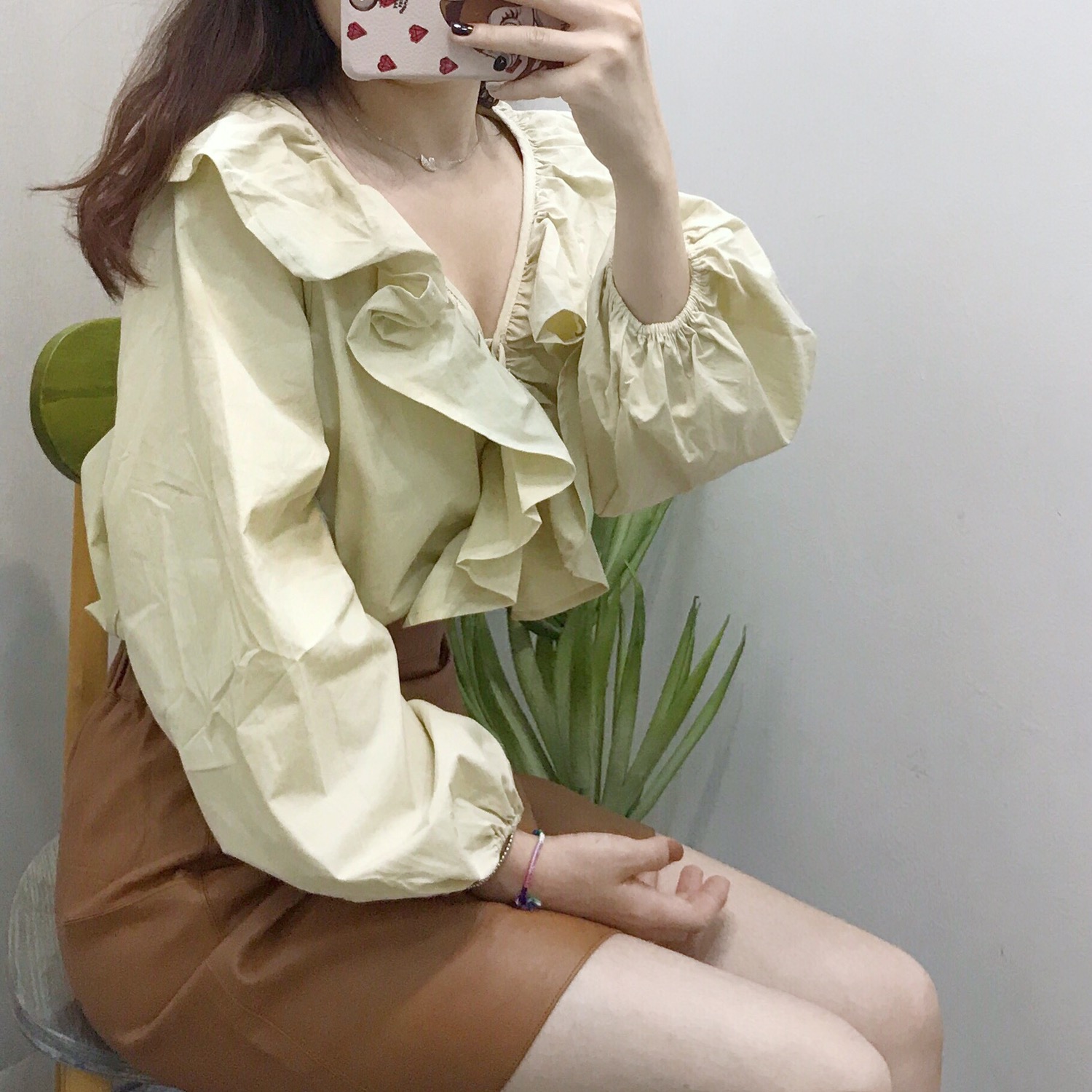 NEW FASHION LADY GIRL Blouse frilly ruffle guest b