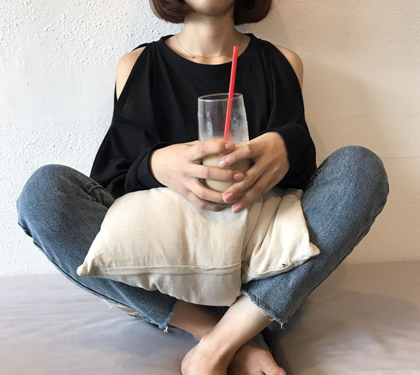 Shoulder-to-shoulder T-shirt black, orange, khaki 