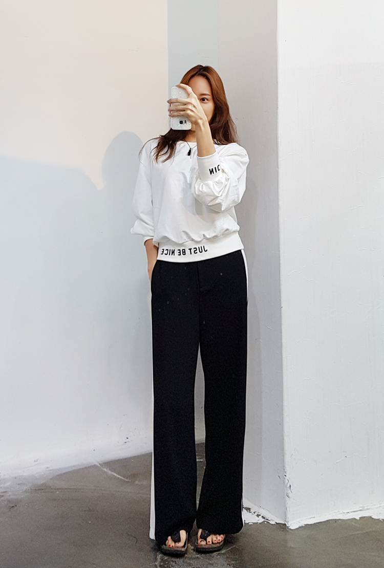 New Women's Pants Longer look color line Long s