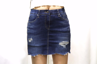 Denim Skirt Inner Bending Span Jeans Pants S ~ XL 
