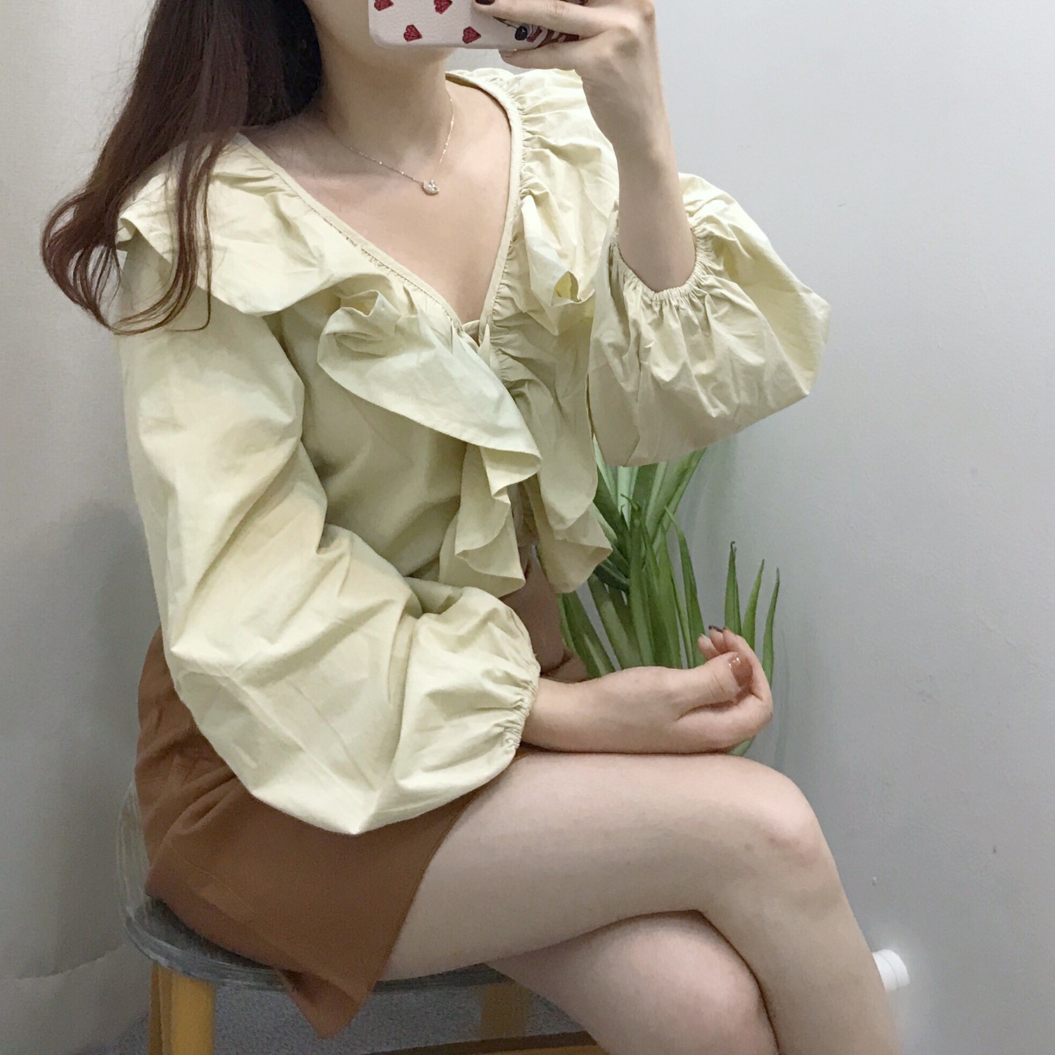 NEW FASHION LADY GIRL Blouse frilly ruffle guest b