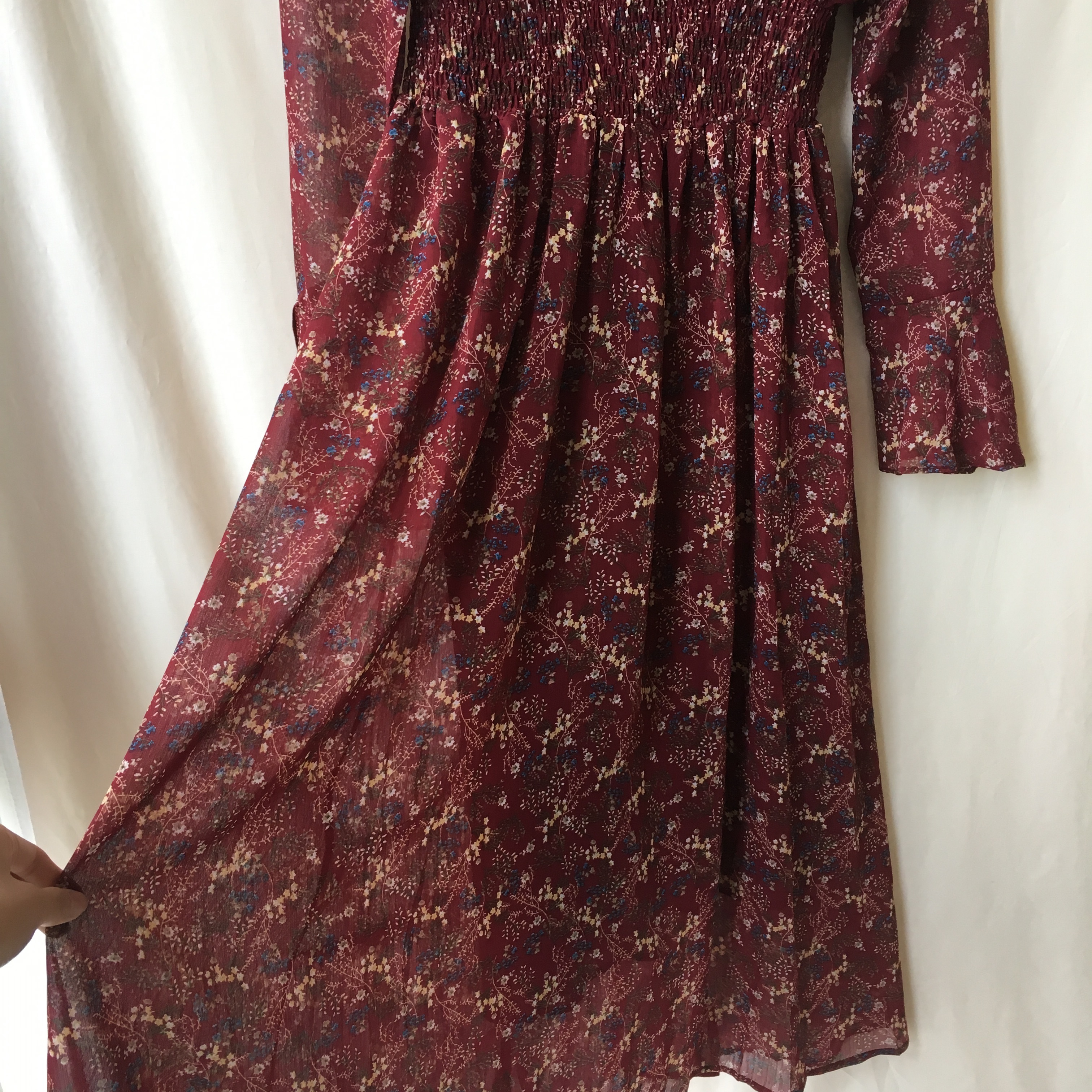 New Women Dress Wild Flower Chiffon Dress Sleeping