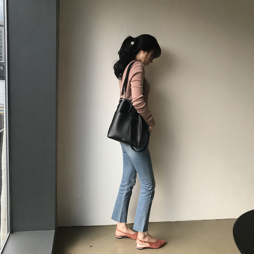 New Suede Sling Back Pearl Heel Looper Girls Blind