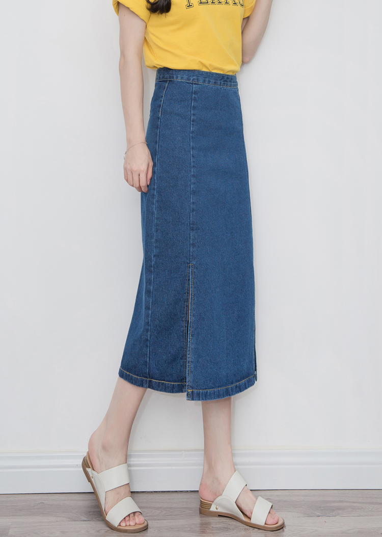 Denim Skirt High-waisted skirt denim skirt four se