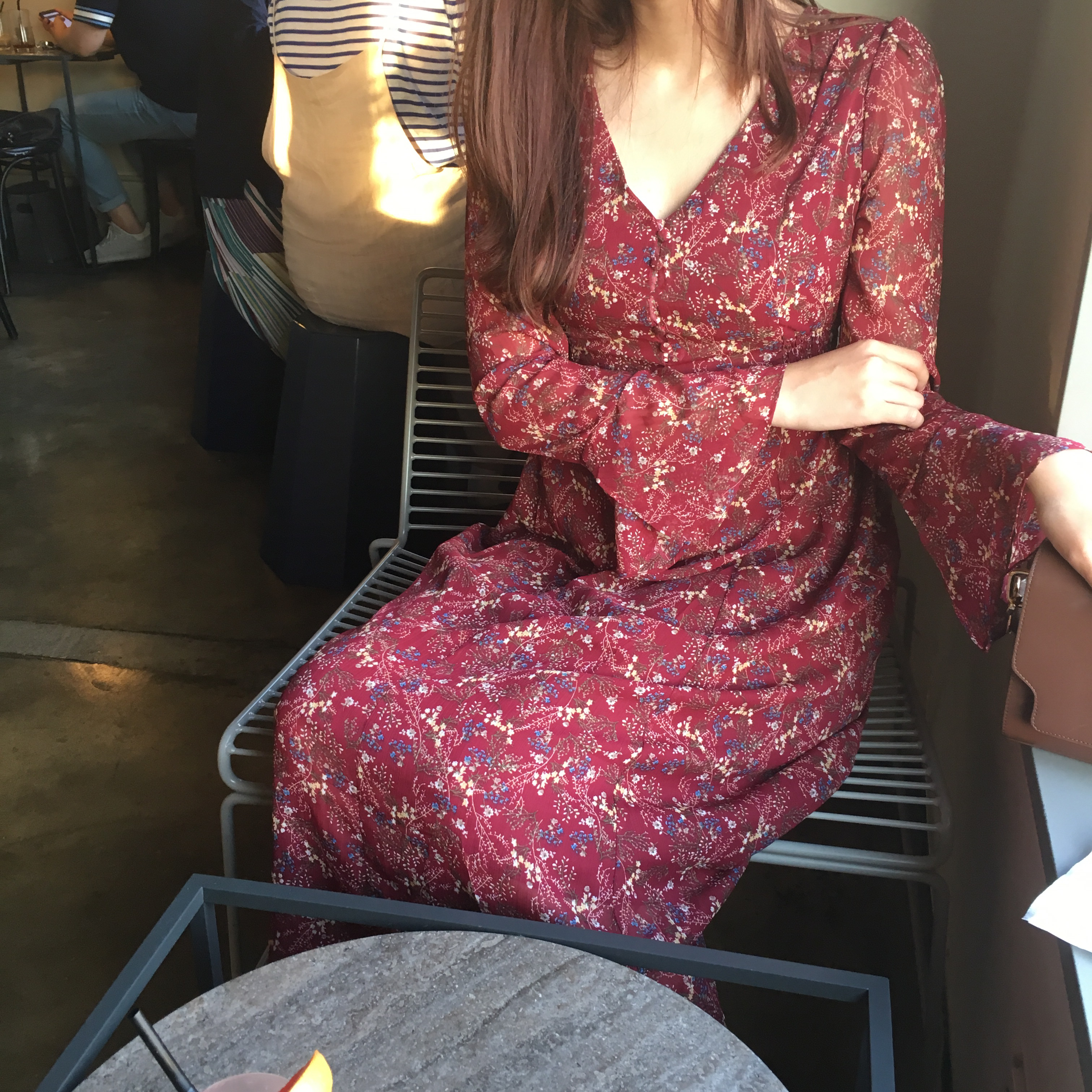 New Women Dress Wild Flower Chiffon Dress Sleeping