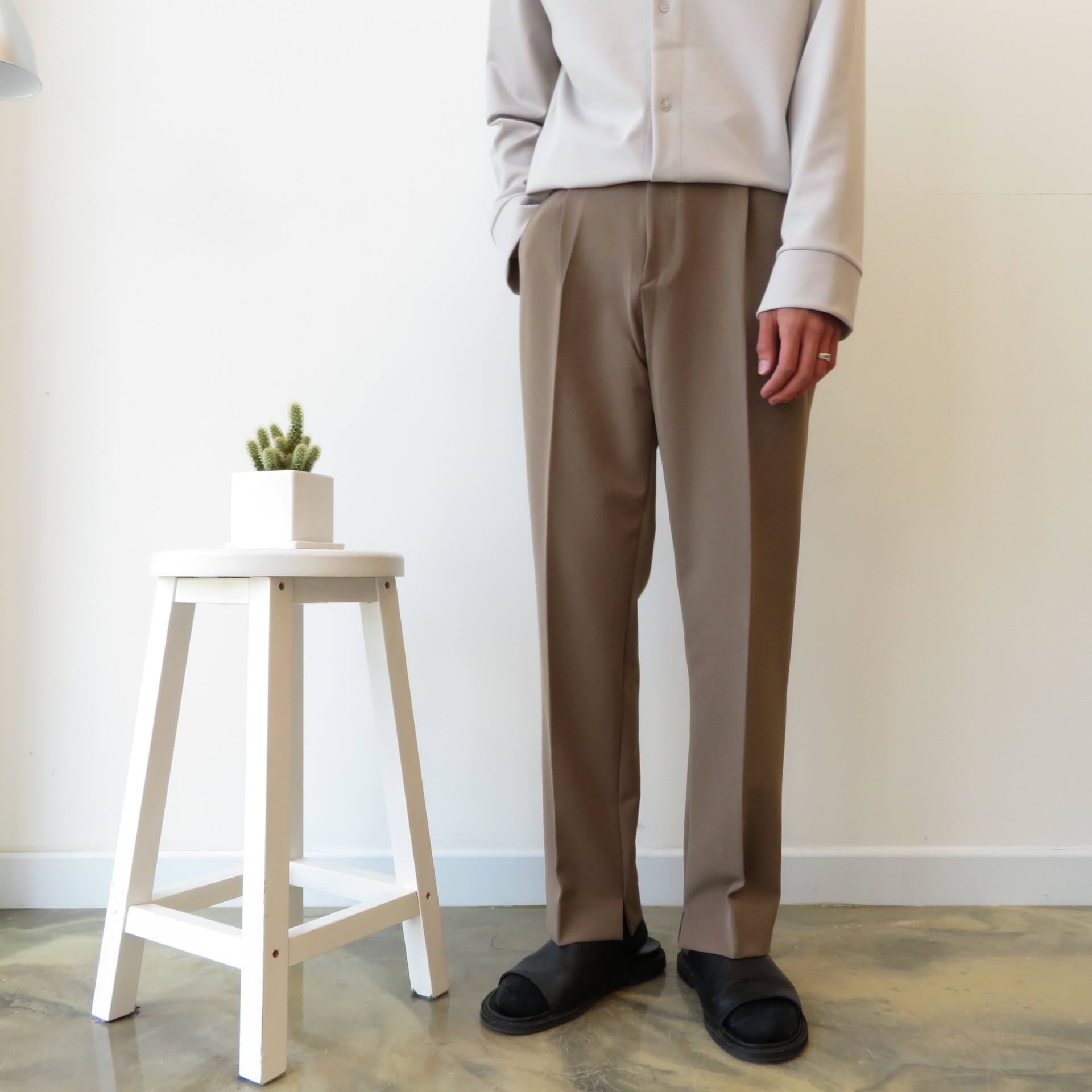 New Men's Pants Semi Wide Slacks Pants Men's