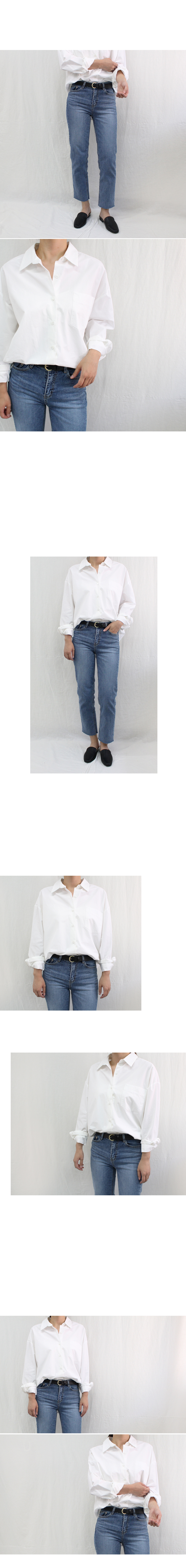 Basic Cotton Shirt Autumn White Base Girl Southern