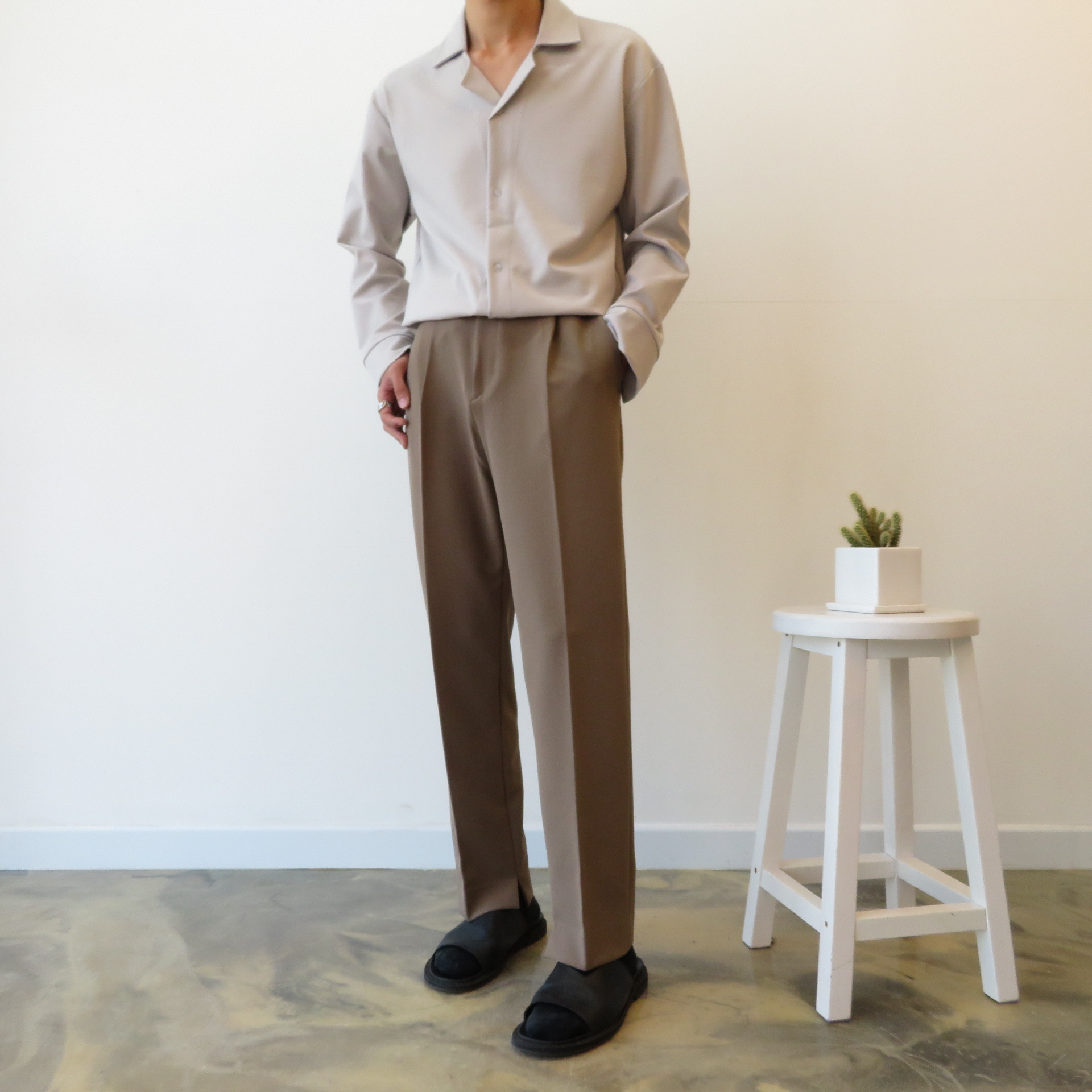 New Men's Pants Semi Wide Slacks Pants Men's