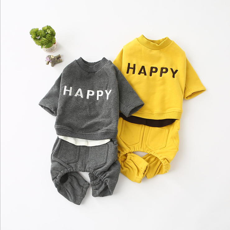 NEW DOG FASHION dog clothes HAPPY all-in-one fall 