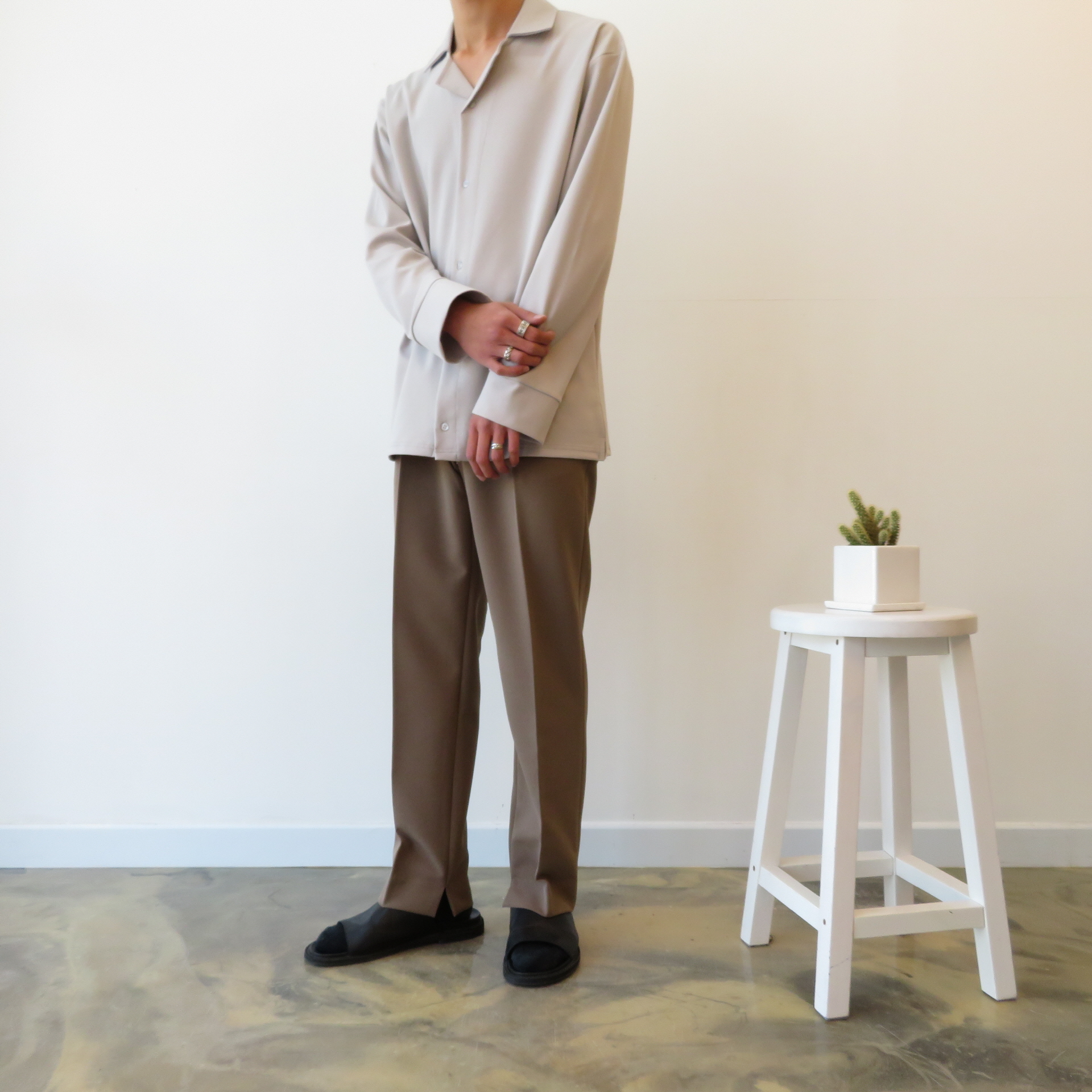 New Men's Pants Semi Wide Slacks Pants Men's