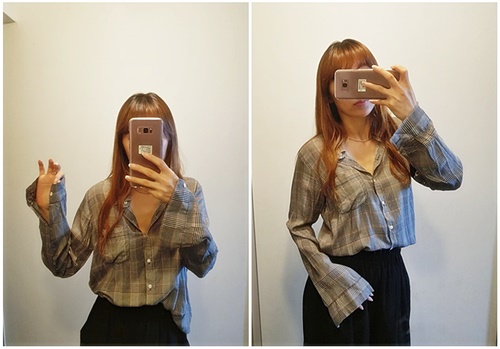 Women Blouses FREE SHIPPING Rayon Check Blouse 100