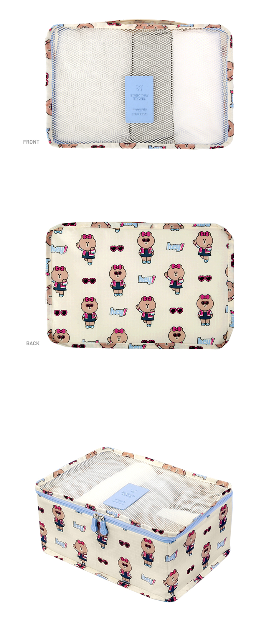 New LINE FRIENDS CLOTHES POUCH Monopoli travel goo