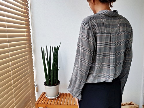 Women Blouses FREE SHIPPING Rayon Check Blouse 100