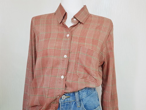 Women Blouses FREE SHIPPING Rayon Check Blouse 100