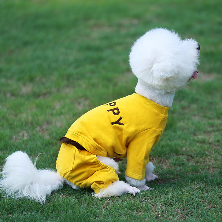 NEW DOG FASHION dog clothes HAPPY all-in-one fall 