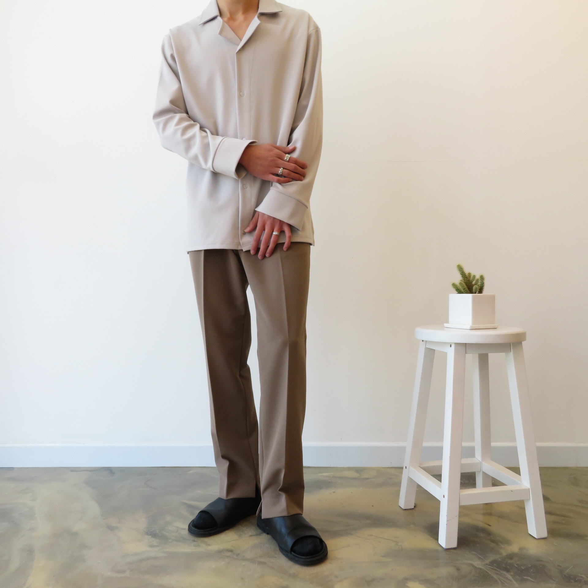 New Men's Pants Semi Wide Slacks Pants Men's