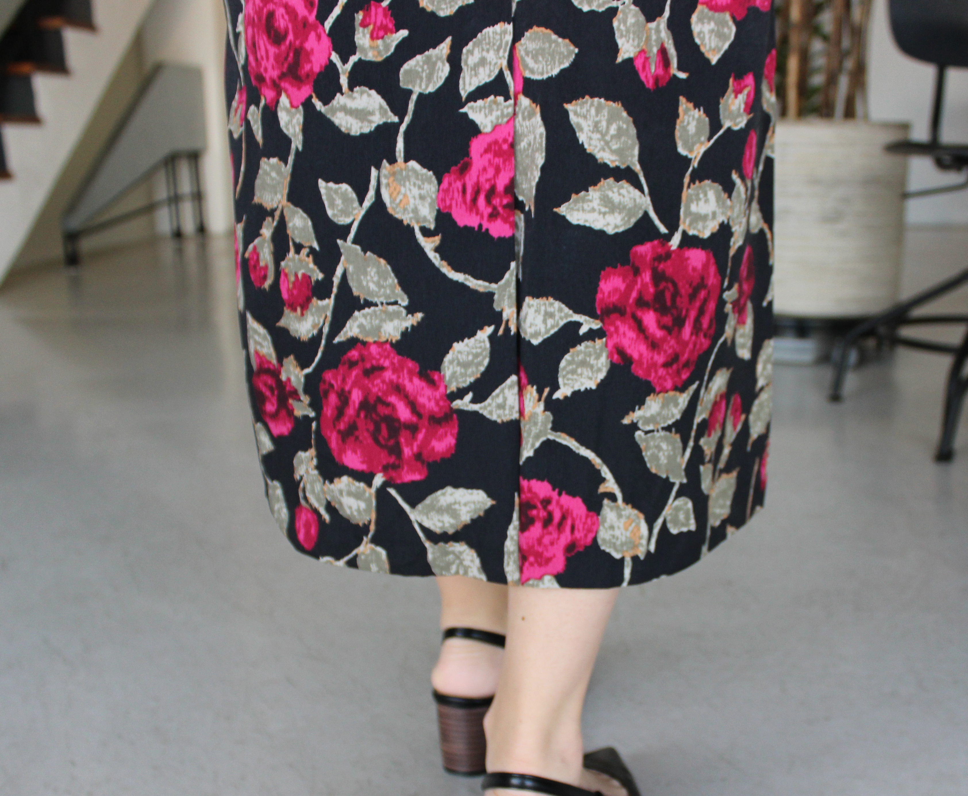 New Women's Dress Elegant H-line Autumn Flower 