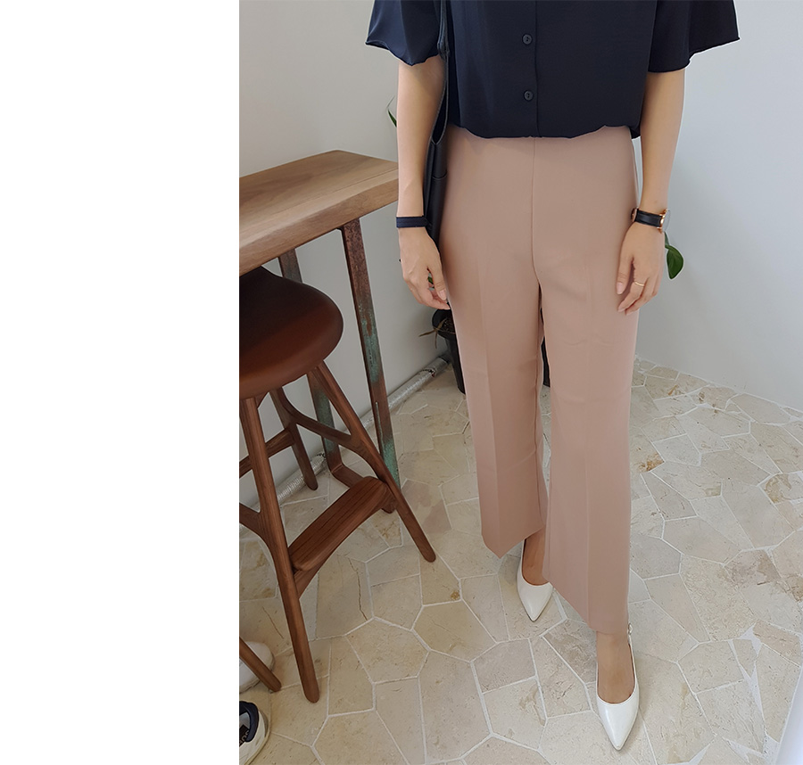 New Women's Pants High waist wide banding slack