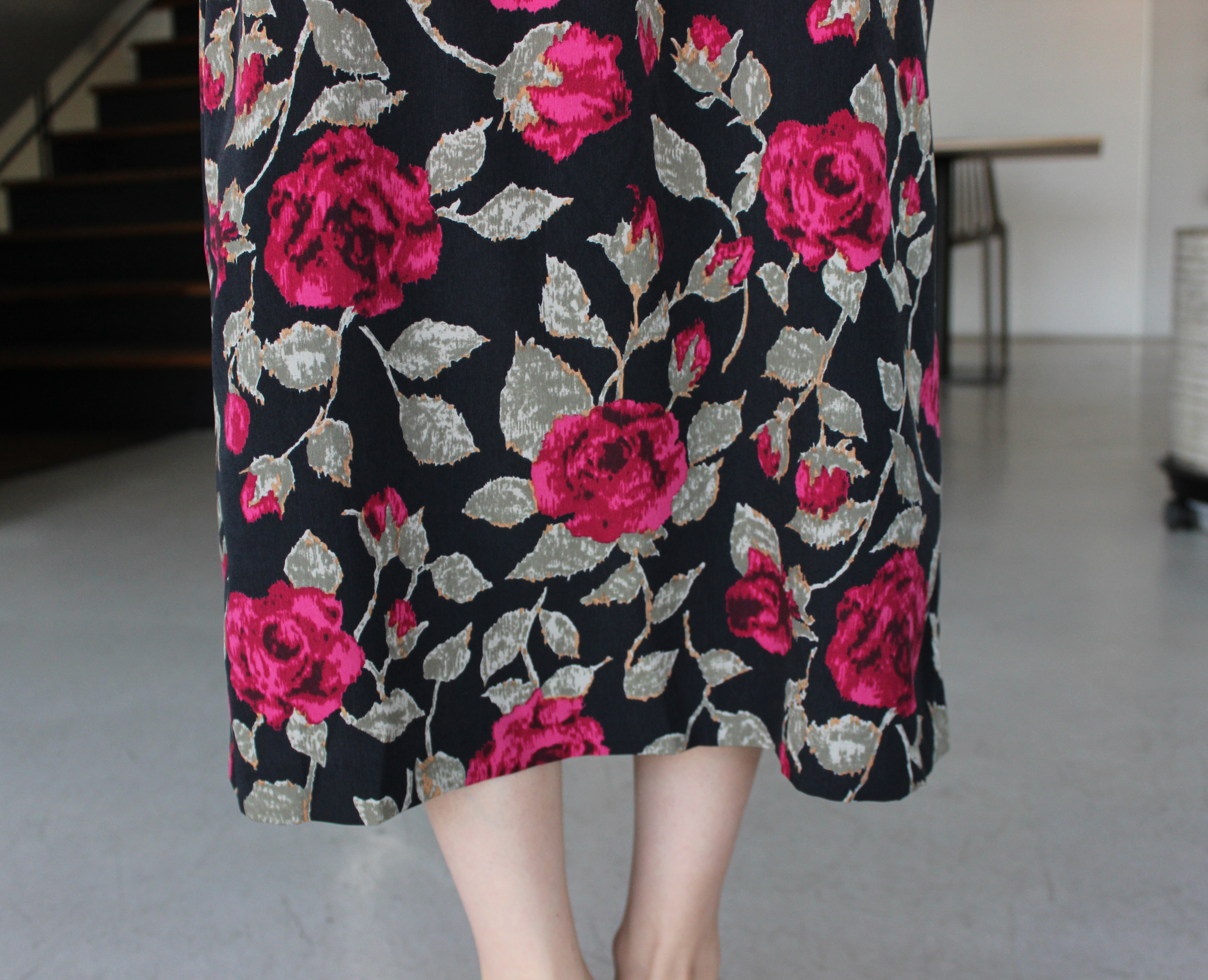 New Women's Dress Elegant H-line Autumn Flower 