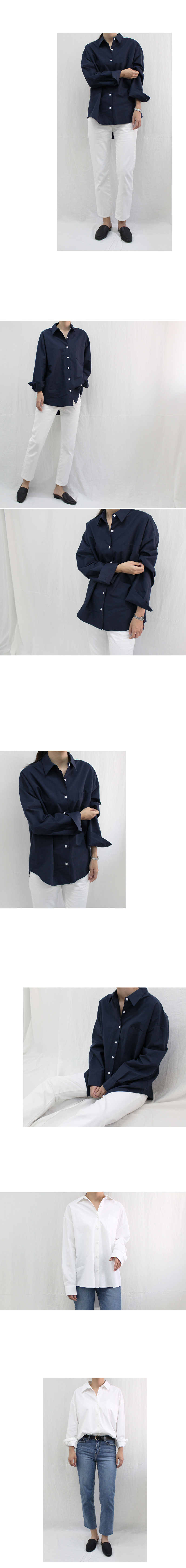 Basic Cotton Shirt Autumn White Base Girl Southern