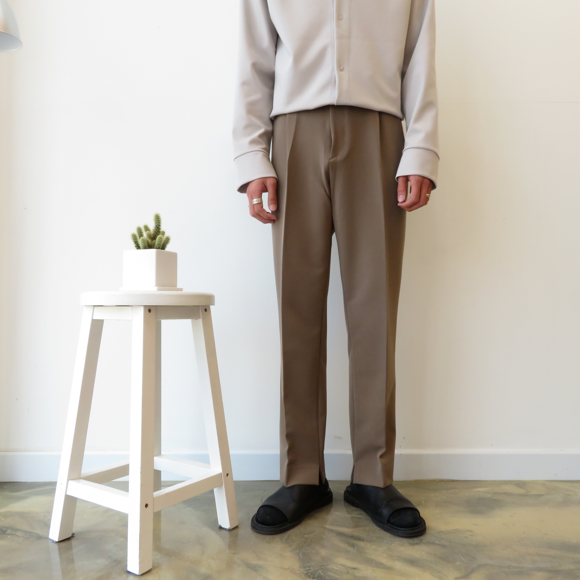 New Men's Pants Semi Wide Slacks Pants Men's