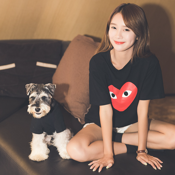 NEW DOG FASHION Dog clothes Hearts T-shirts Autumn