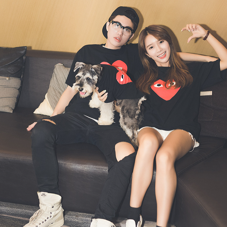 NEW DOG FASHION Dog clothes Hearts T-shirts Autumn