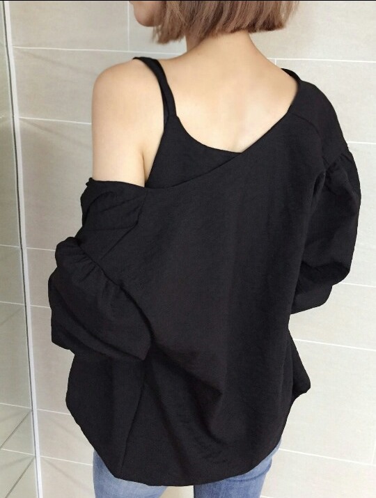 Giselle Shirring Set Blouse Cardigan Women Women A