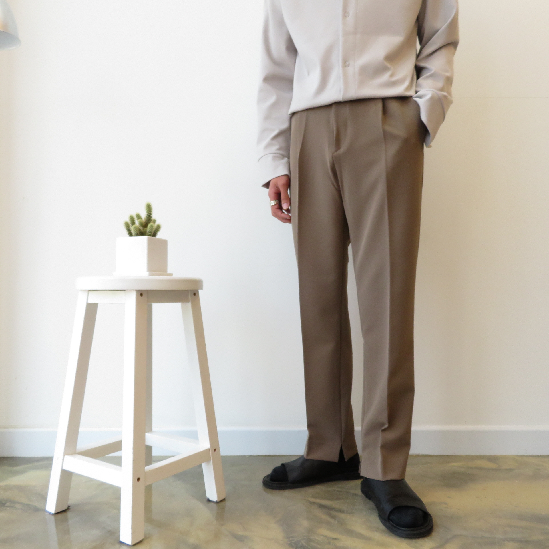 New Men's Pants Semi Wide Slacks Pants Men's