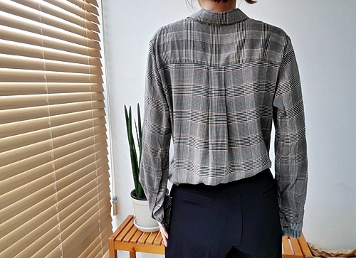 Women Blouses FREE SHIPPING Rayon Check Blouse 100