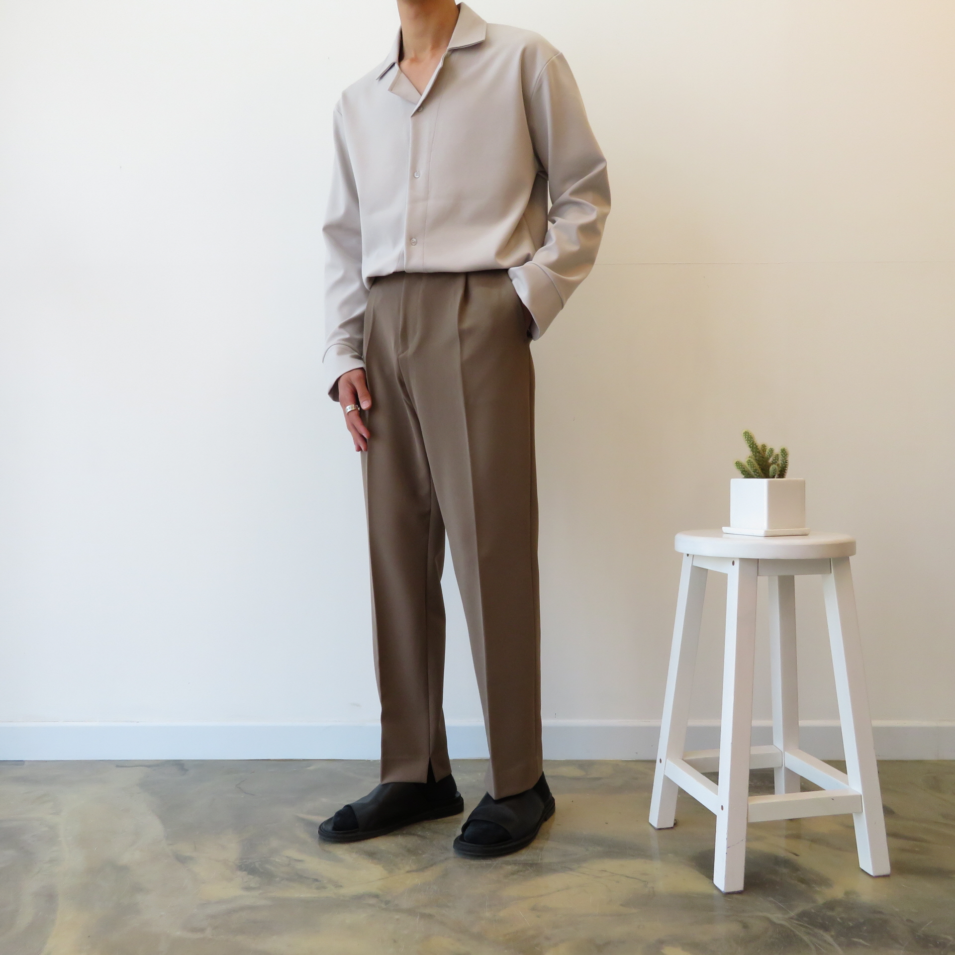 New Men's Pants Semi Wide Slacks Pants Men's