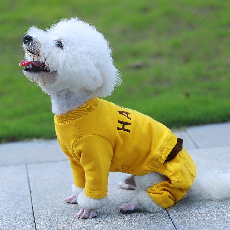 NEW DOG FASHION dog clothes HAPPY all-in-one fall 