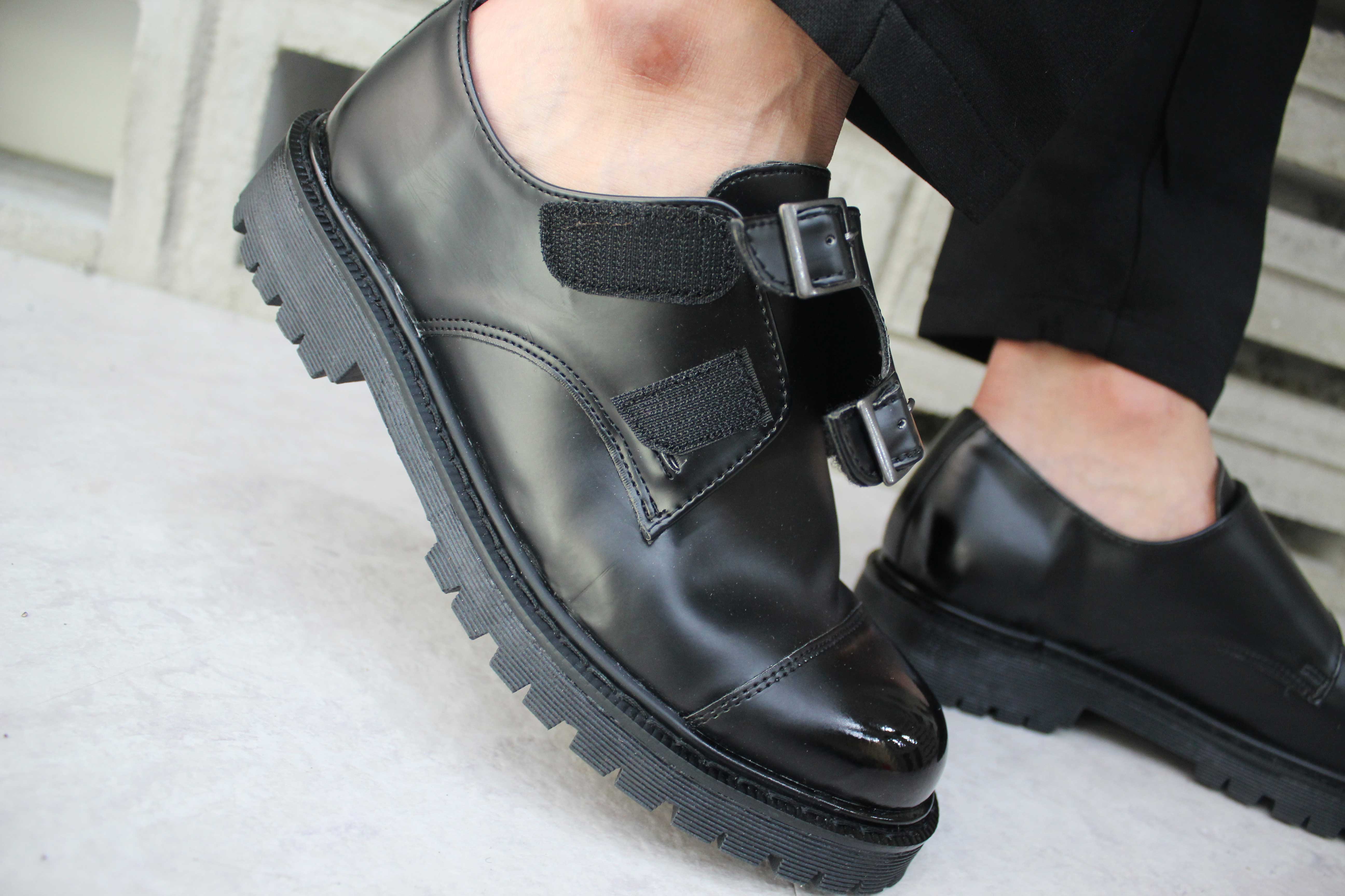 NEW MEN WALLKER BOOTS Men Double Monk Strap Pin he