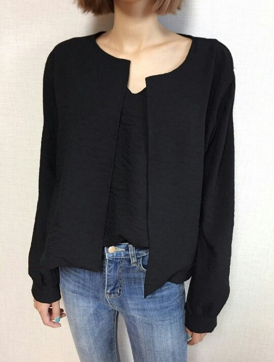 Giselle Shirring Set Blouse Cardigan Women Women A