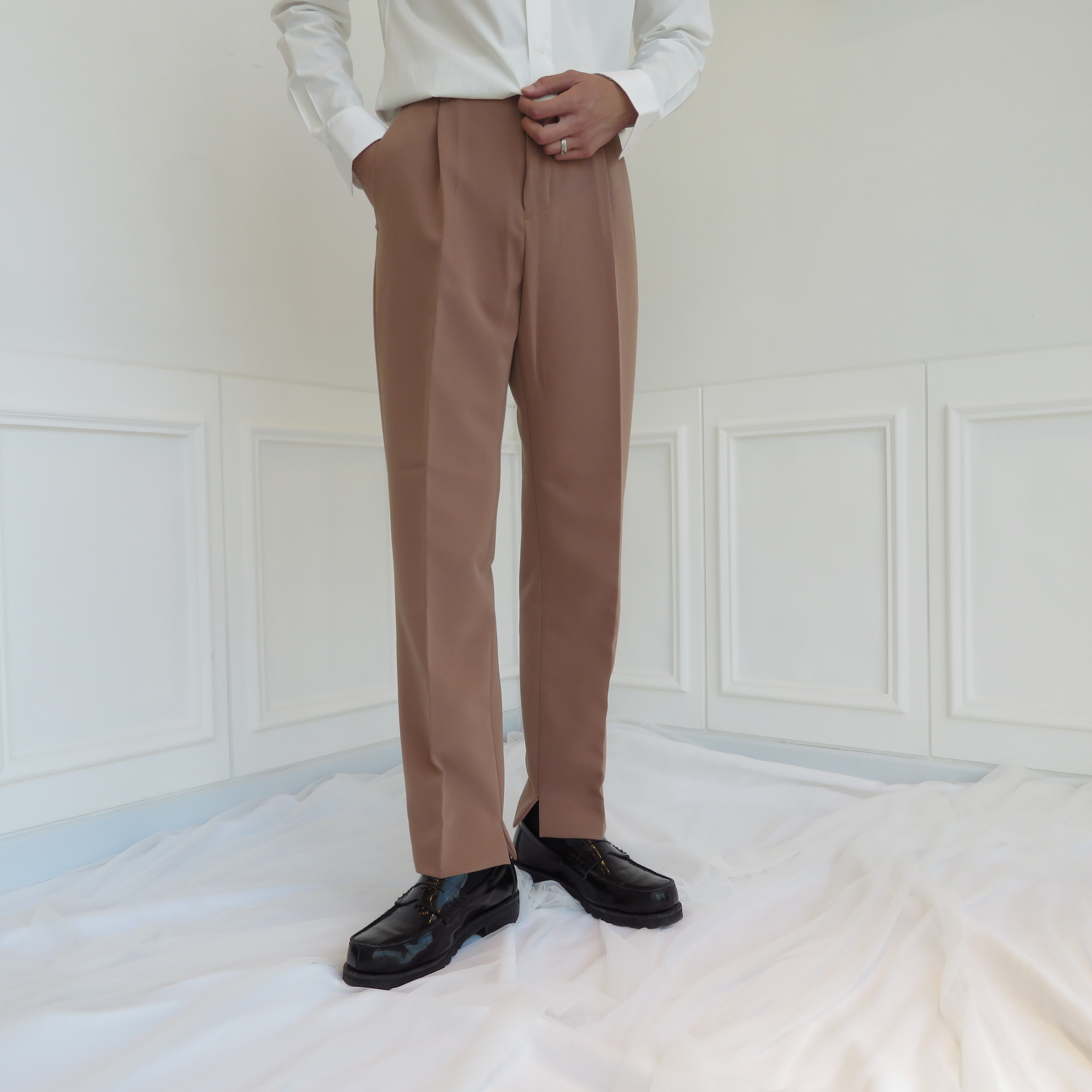 New Men's Pants Semi Wide Slacks Pants Men's