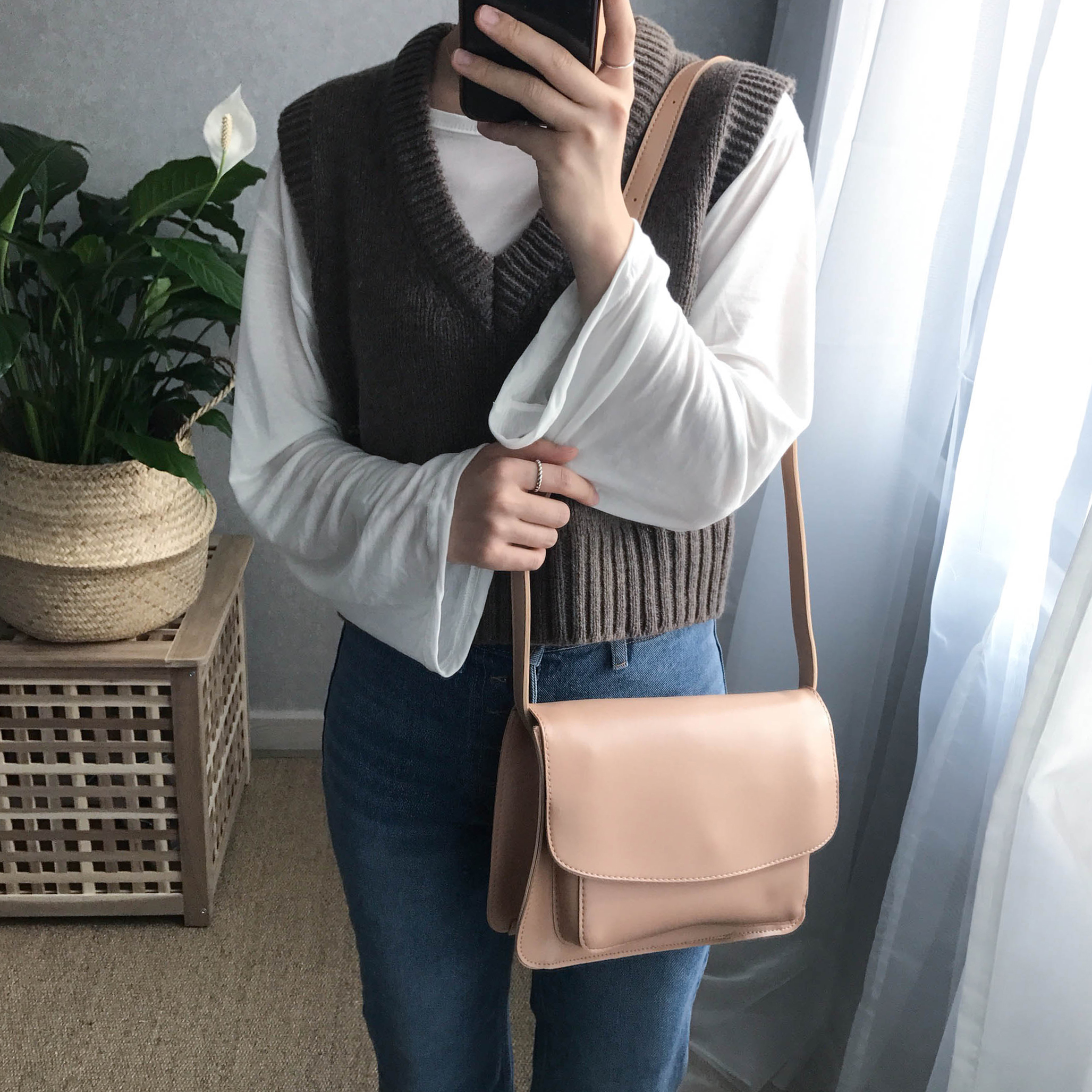 New Square Mini Cross Bag and Clutch Bag Combined 