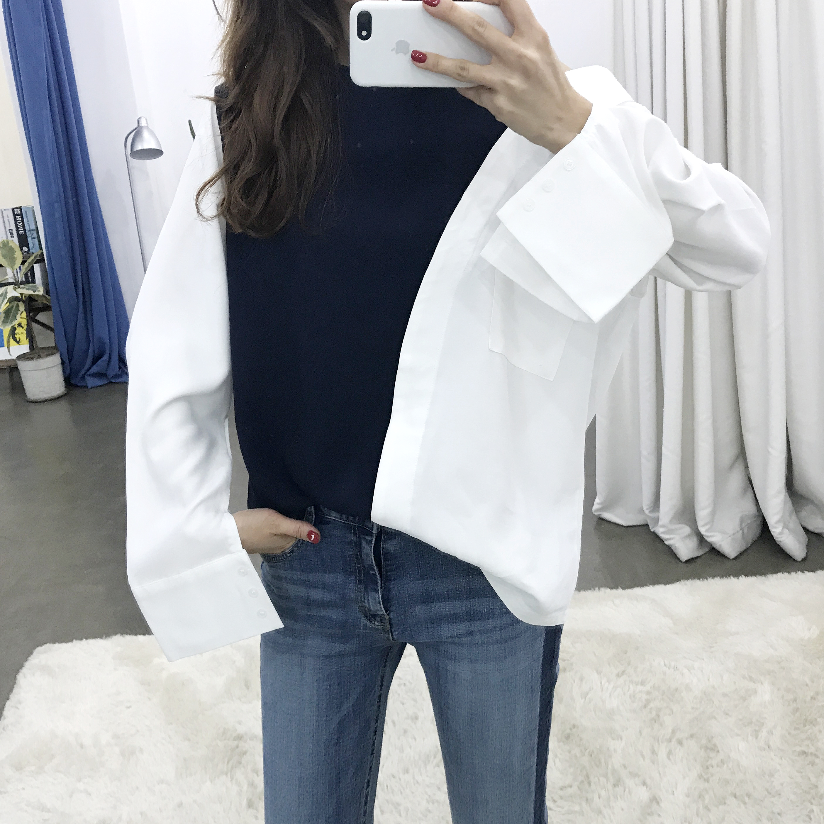 Unisex sexy blouse with 2color roulette tweezers