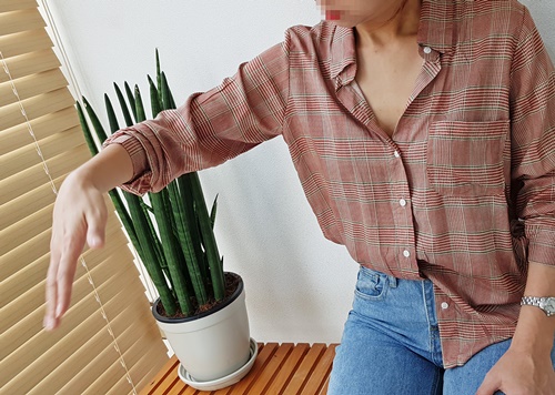 Women Blouses FREE SHIPPING Rayon Check Blouse 100