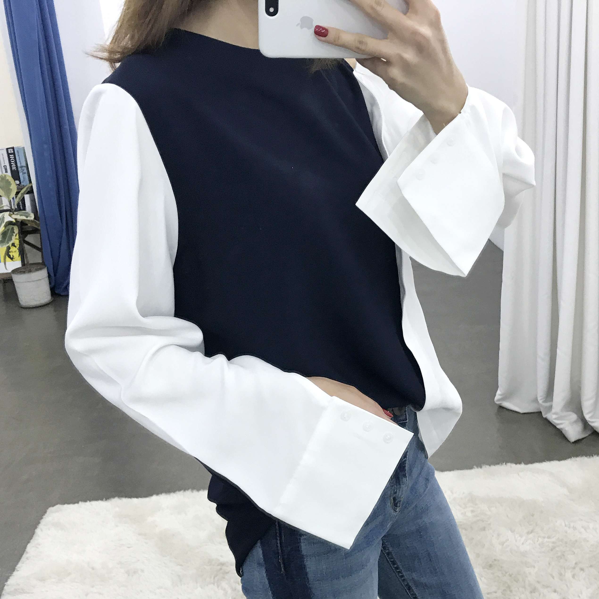 Unisex sexy blouse with 2color roulette tweezers