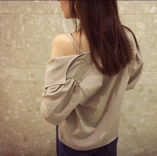 Giselle Shirring Set Blouse Cardigan Women Women A