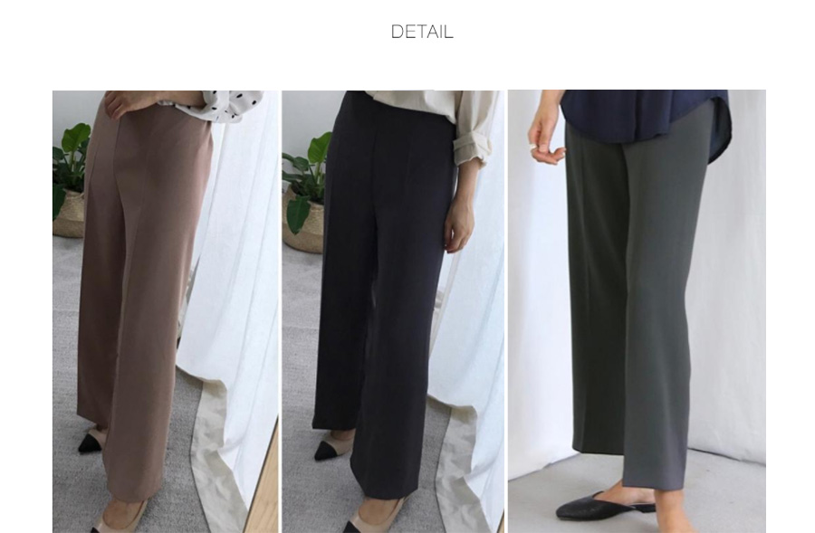 New Women's Pants High waist wide banding slack