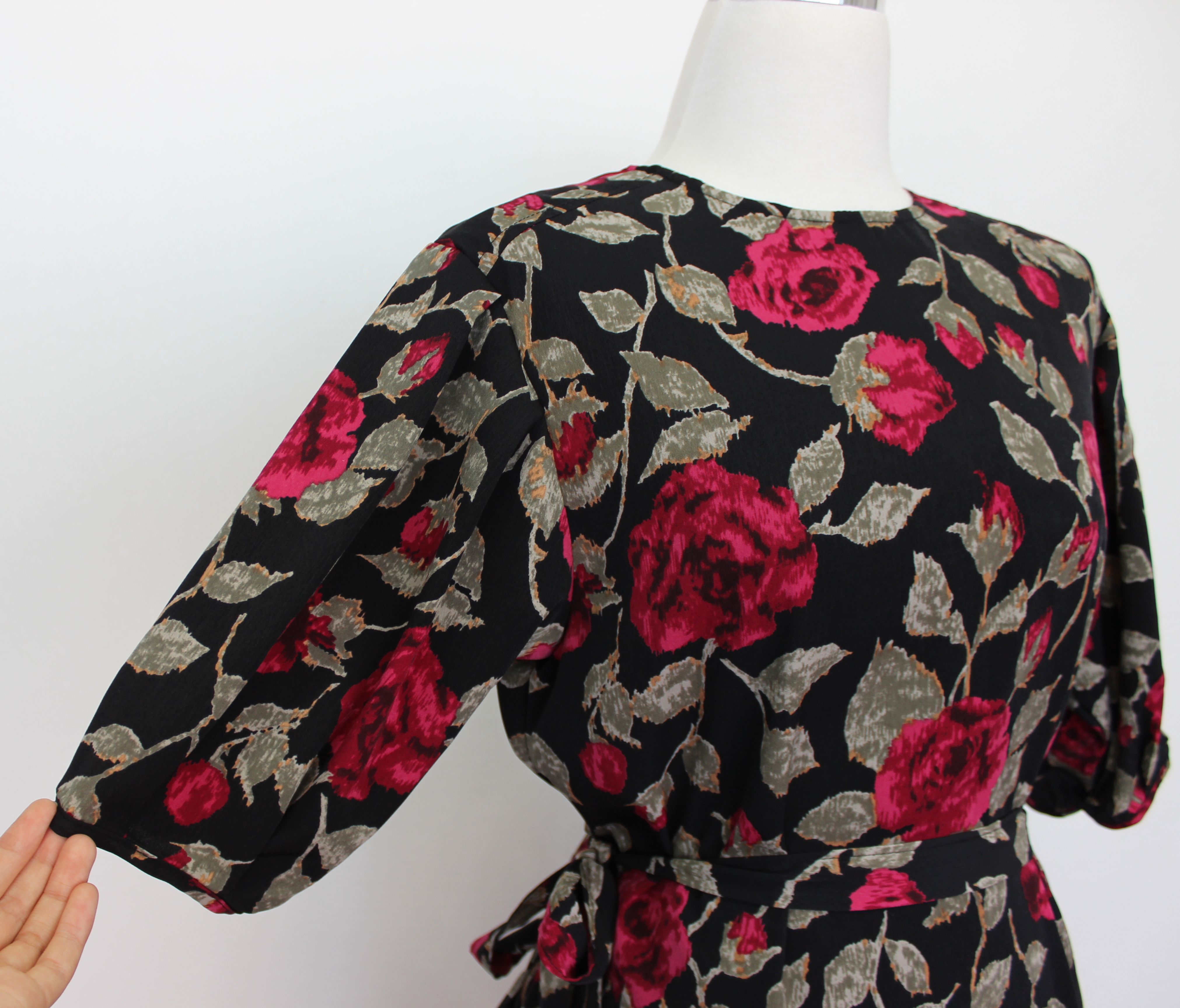 New Women's Dress Elegant H-line Autumn Flower 