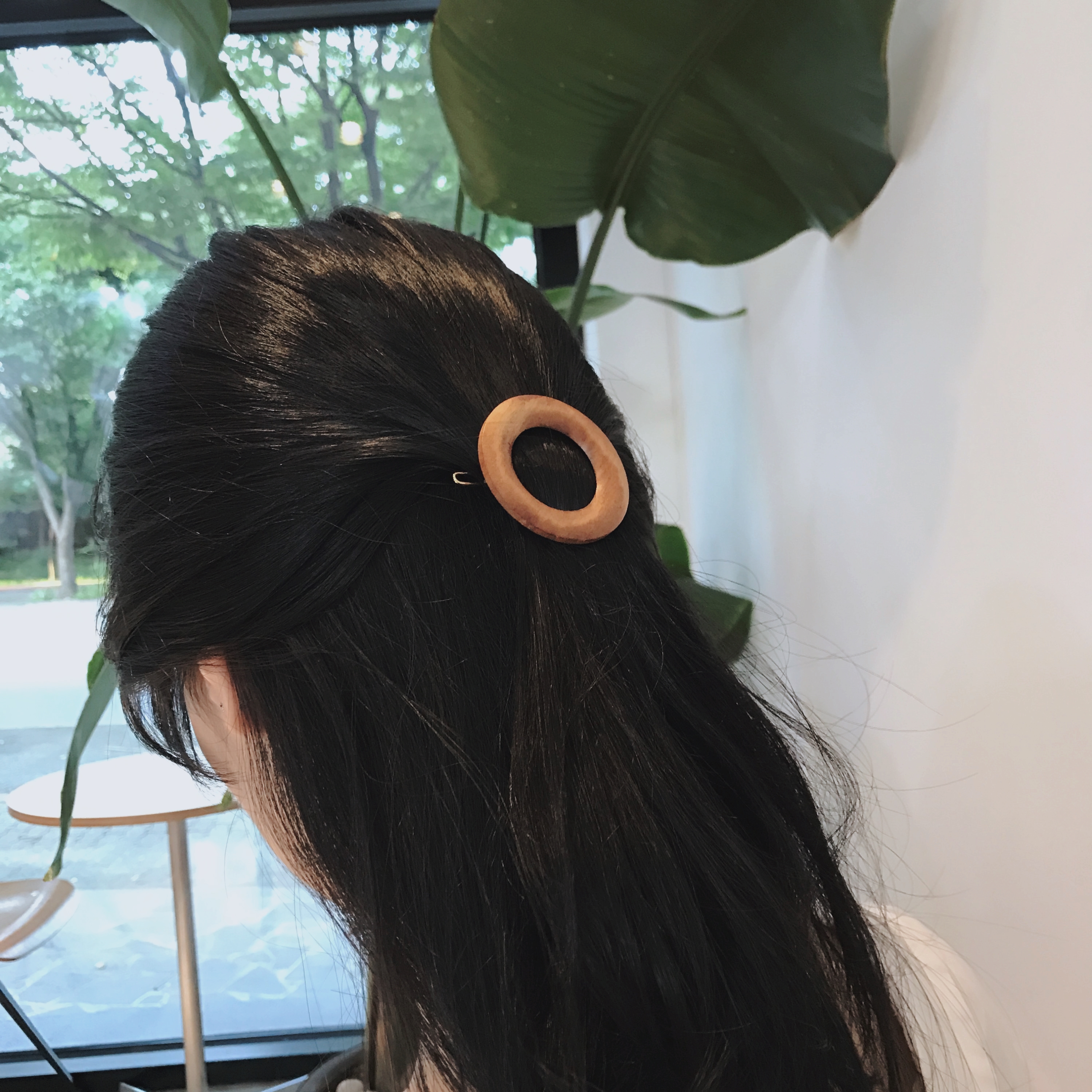New Wood Ring Hairpin Autumn Daily Circle Pin Circ