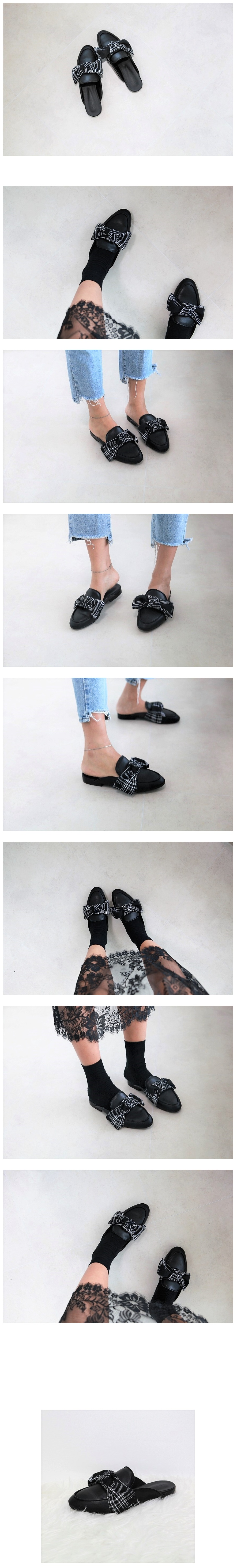 New Ribbon Check Blouse 2.5 Women's Slippers Co