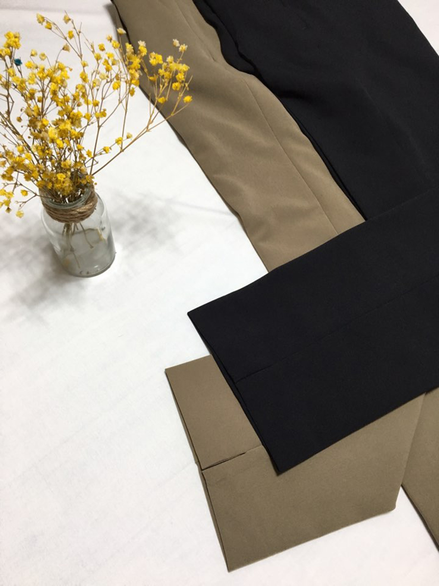 New Men's Pants Semi-wide Skirts Slim Slax Admi