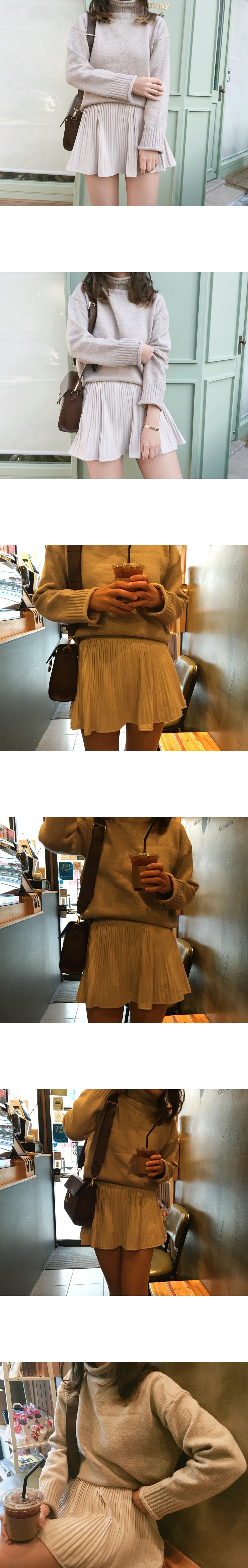 Bloom Pleat Pleated Mini Skirt Tax Suede Tweed Coo