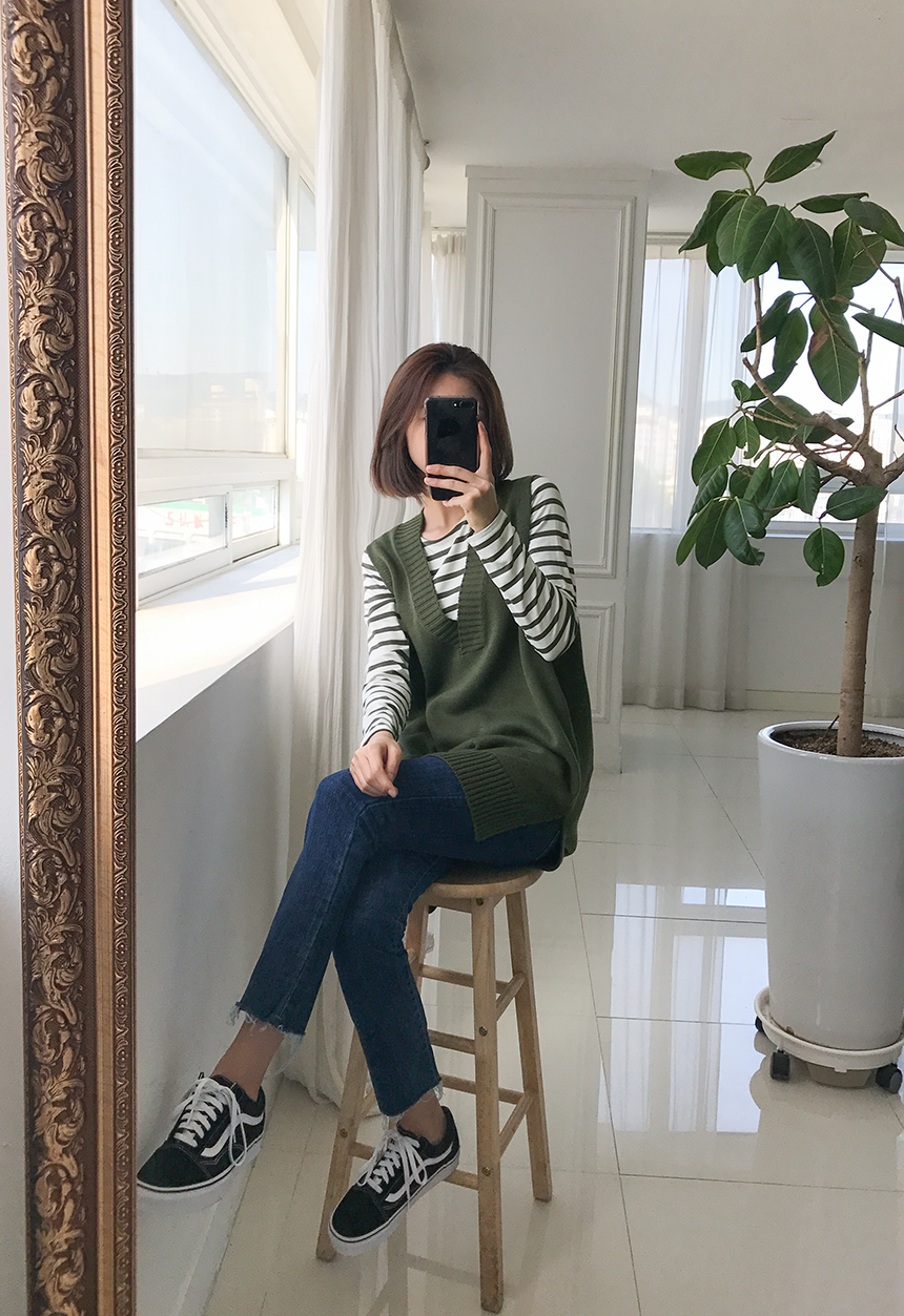Basic Striped T-shirt 4 Color Petit Girl Tigari T-
